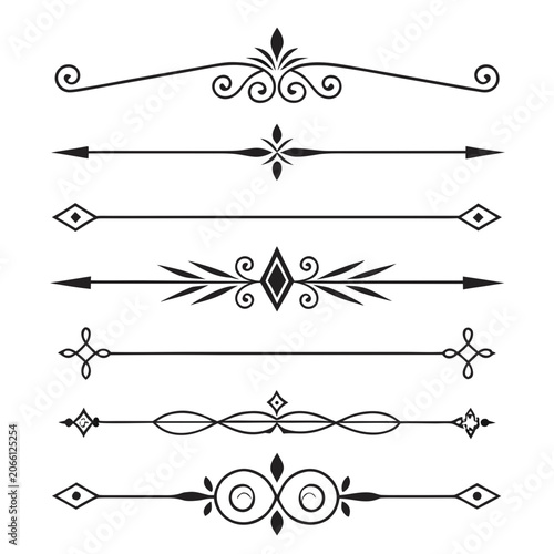 Decorative flourishes for classic page partition.