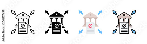 Fotografi Policy Conflict Icon Pack In Multiple Styles