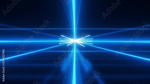 Abstract blue light streaks motion background for modern technology