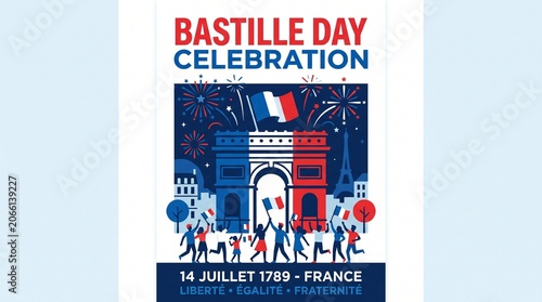 France bastille day Celebration illustration, independence day 