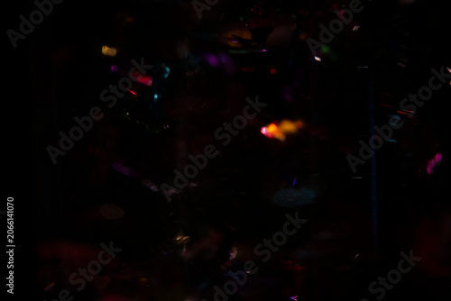 Abstract Colorful Bokeh Lights on Dark Background. Festive Overlay for Parties, Celebrations, and Creative Designs.