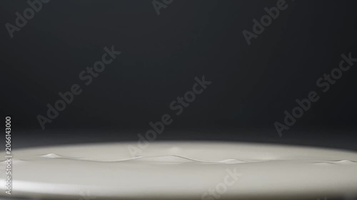Abstract creamy fluid sculpture against black background concept art