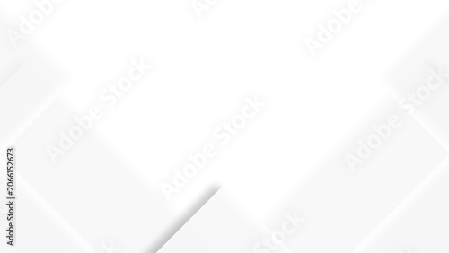 Abstract White Geometric Technology Background with Layered Transparent Triangles and Squares. Modern Minimal Vector Design Featuring Textured White Elements, Dynamic Linear Structure