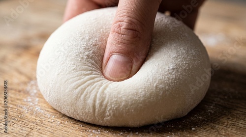 Mochi dough elasticity, soft food surface concept