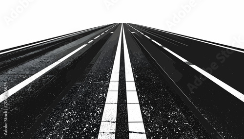 Картината върху платно Asphalt Road Lane Highway Lines.