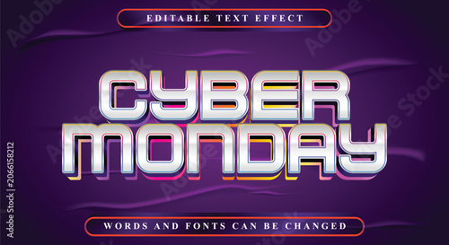 Bold black 3D strong text effect template for powerful masculine graphic design branding