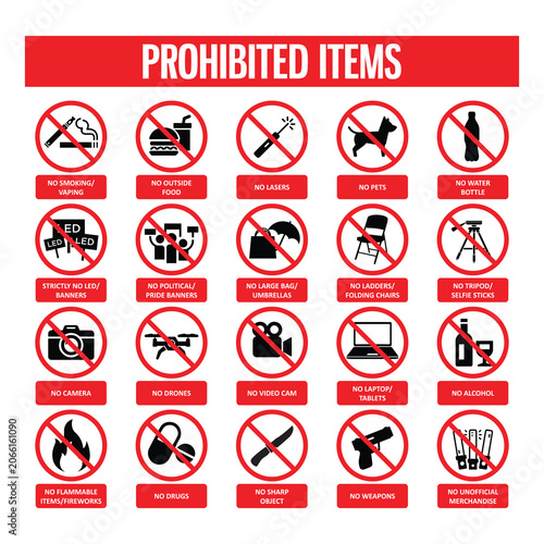 Photos Prohibited Items Icon 3.eps