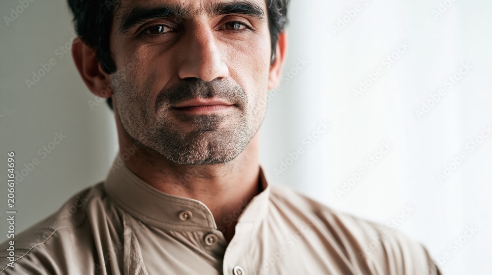 Obraz premium Emotional Labor Middle Eastern Man Support Unease