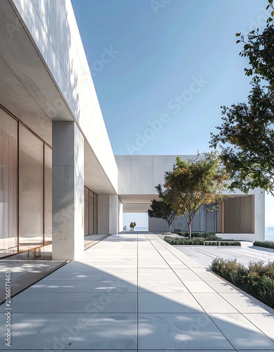 Modern architecture exterior design concept.