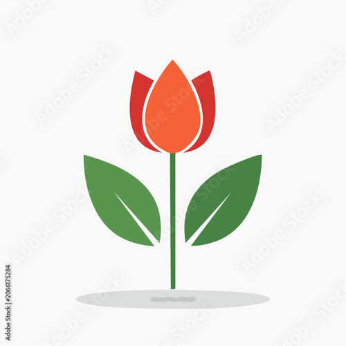 Stylized Tulip Flower Icon
