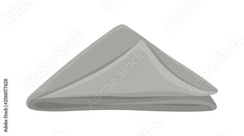Foto Folded Gray Triangular Bandage Soft Cotton Arm Sling