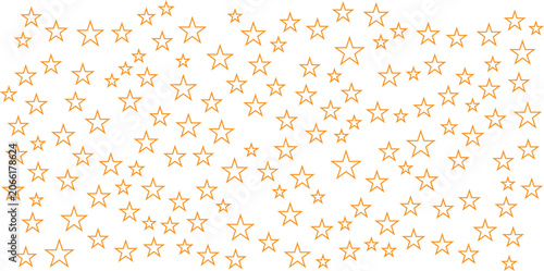 Vector gold stars pattern on white background for decoration and design