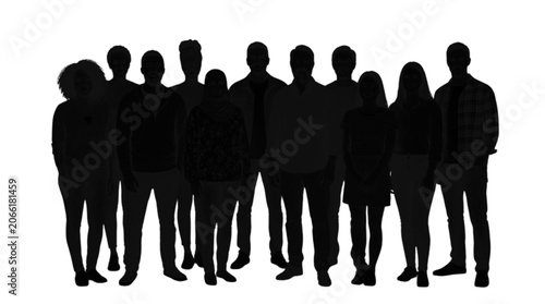 Bild auf Leinwand Group of business people standing together in a line