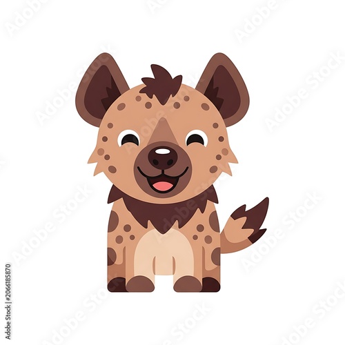 Cute cartoon dog wearing a bow tie and party hat.