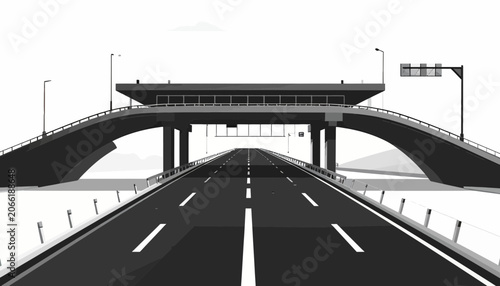 Photos Asphalt Highway Road with White Markings.