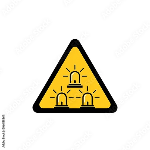 Caution construction sign with exclamation marks.