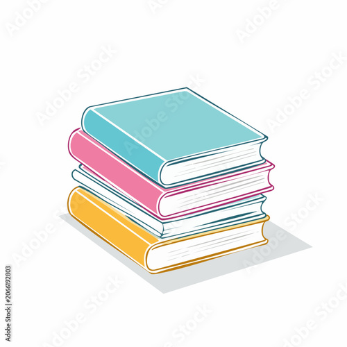 Stack of Colorful Books