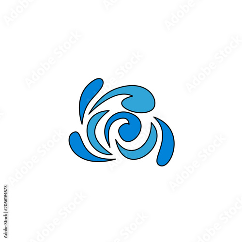 Water wave vector illustration