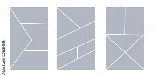 Schilderij op canvas Image collage layout template