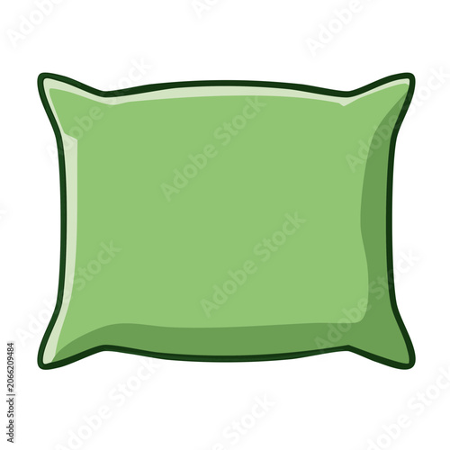 Green Square Pillow Illustration