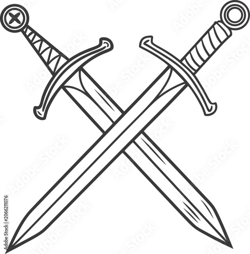 vector illustration of a sword