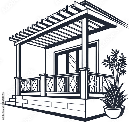 sketch of house