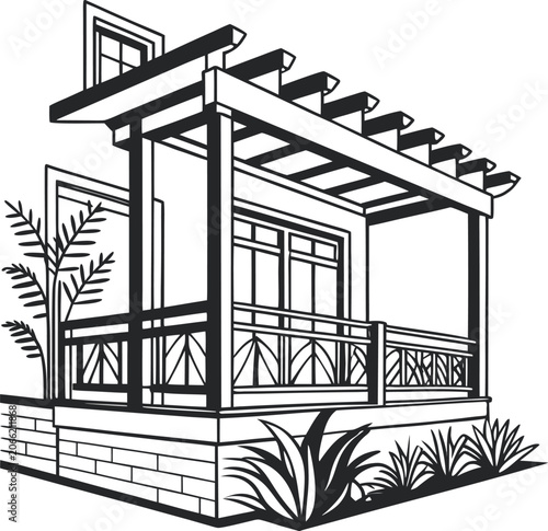 vector drawing of a house