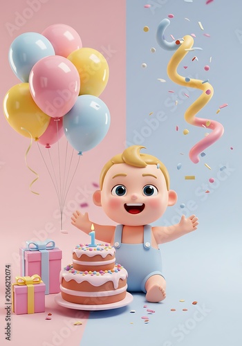 Joyful First Birthday Bloom