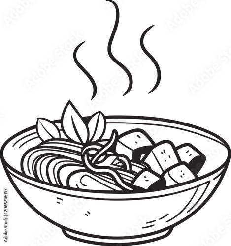 vector illustration of a bowl