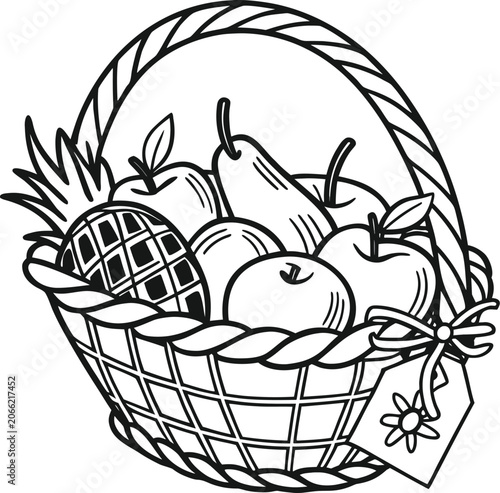 basket with fruits