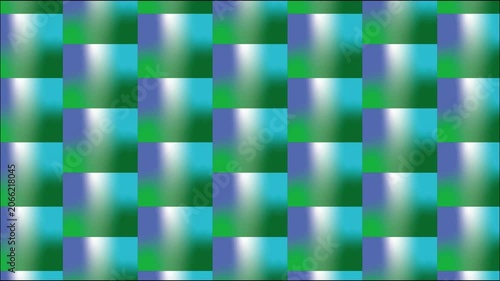 Abstract Blue Green Gradient Mosaic Squares Background Loop Animation