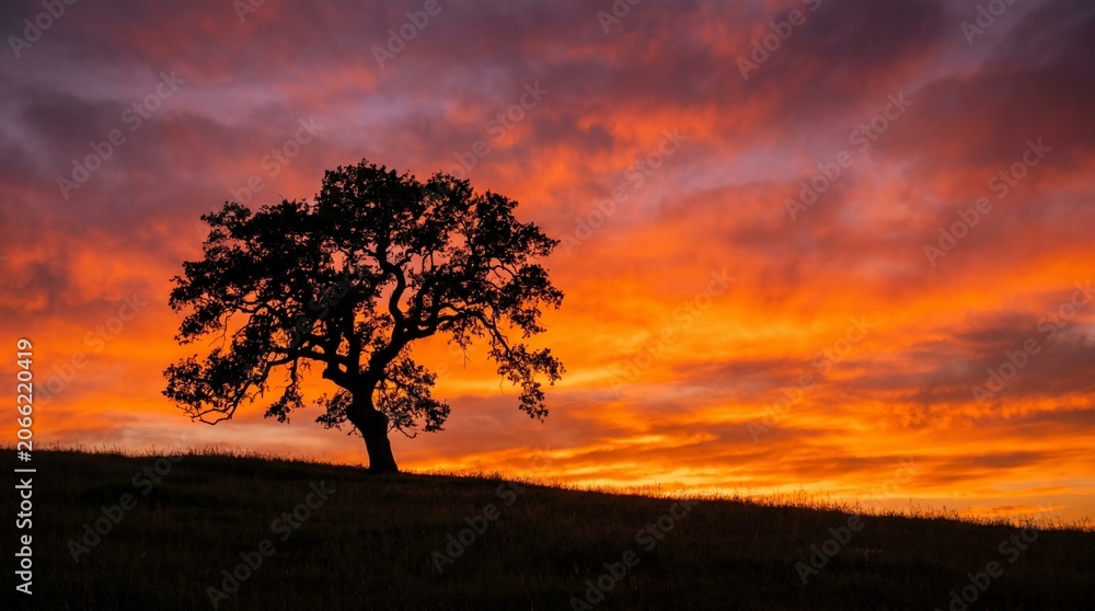 Fototapeta premium sunset in the forest