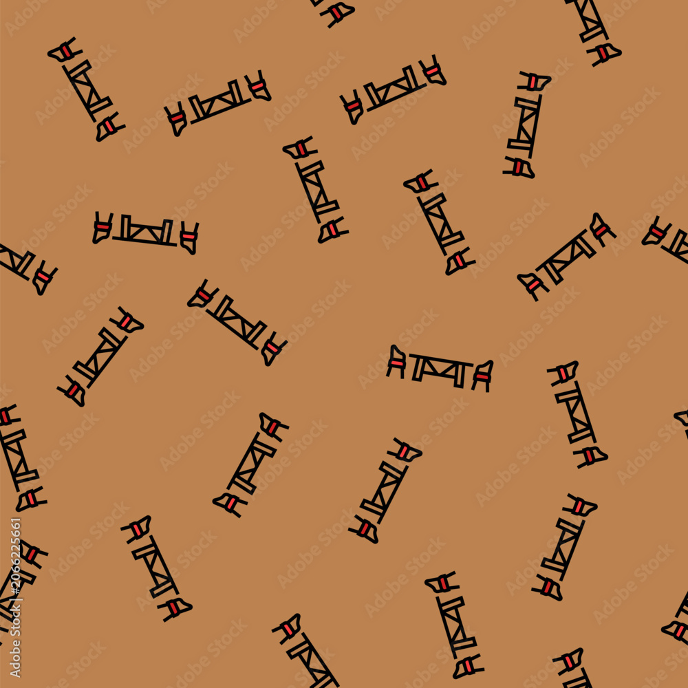 Fototapeta premium dining set outdoor furniture vector seamless pattern dining set outdoor furniture sign illustration