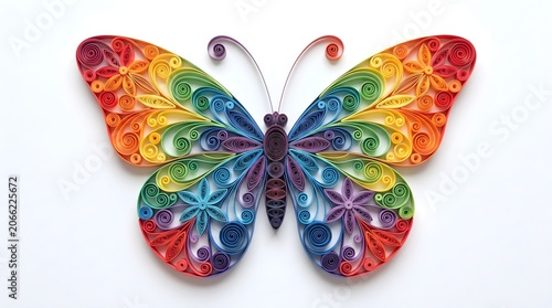Butterfly Made from Intricate Filigree Paper Quilling