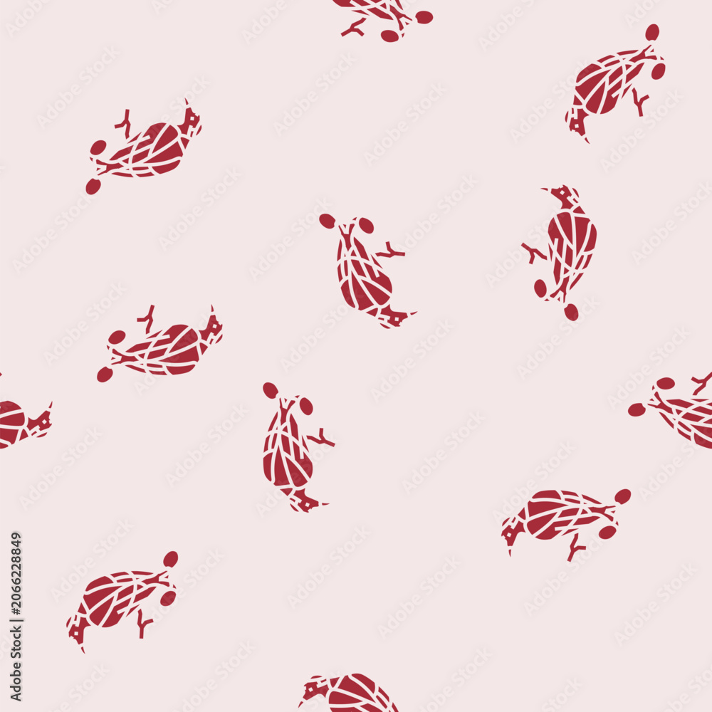 Naklejka premium wilsons bird of paradise bird exotic vector glyph seamless pattern wilsons bird of paradise bird exotic sign illustration