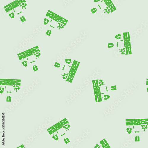 Εκτύπωση καμβά firebreak line wildfire disaster vector glyph seamless pattern firebreak line wi