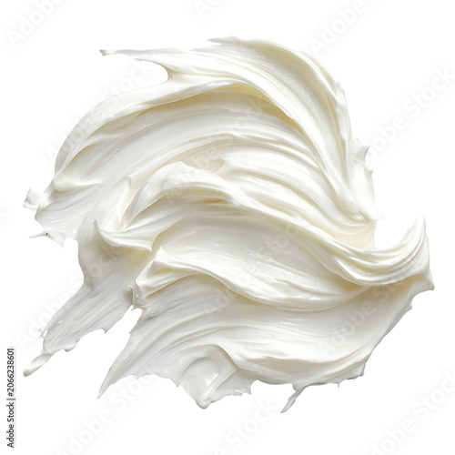Soft edge creamy yogurt paint stroke