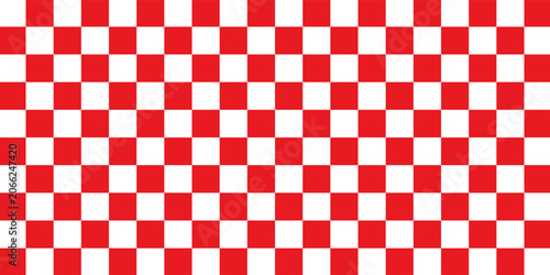 Red white tablecloth pattern lines. Gingham seamless pattern. Christmas backgroound