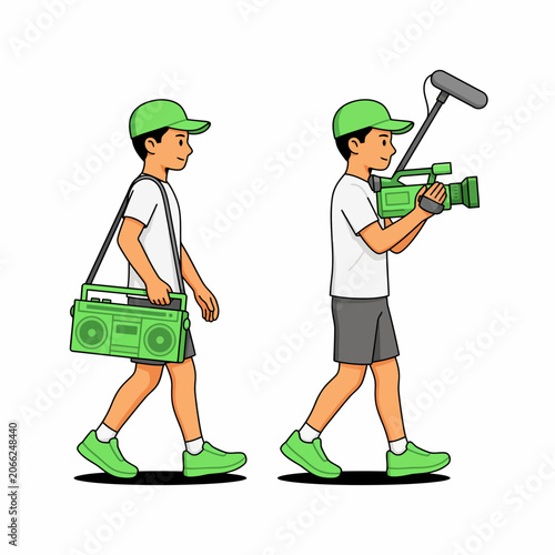 Wi-Fi Router Network Devices Flat Vector Illustration Set