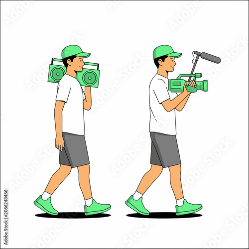 Wi-Fi Router Network Devices Flat Vector Illustration Set