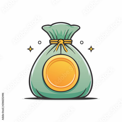 Money Bag with Gold Coin Icon