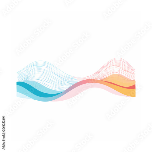 Abstract flowing wave pattern with gradient colors