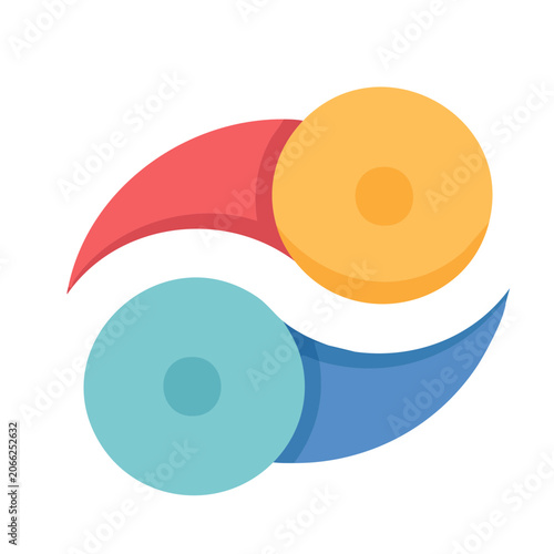 Abstract symbol of connection and exchange