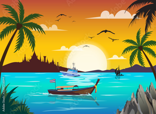 Thai Sunset Over Tropical Waters