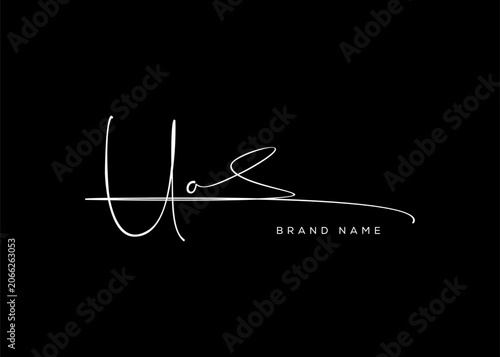 UO letter beauty cursive handwriting logo. vector logo| abstract logo| minimalist logo| brand identity| calligraphy design.