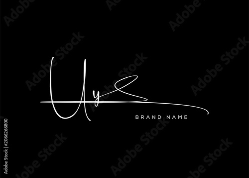 UY letter beauty cursive handwriting logo. vector logo| abstract logo| minimalist logo| brand identity| calligraphy design.