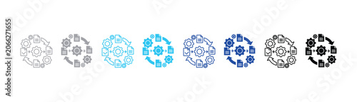 Konstfotografi Document processing and automation workflow cycle with workflow automation docum