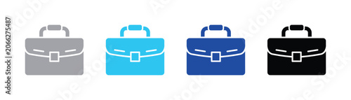Canvastavla Business briefcase icon flat vector illustration for office and professional wor