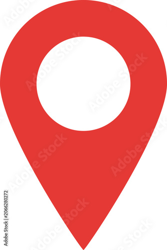 Map Pin Location Icon Red