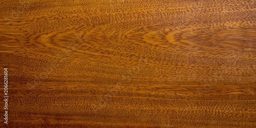 Quadro su tela Golden teak wood veneer grain texture abstract background
